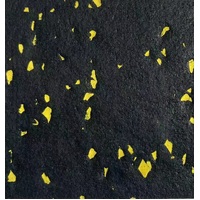 Premium Flooring 2mm EPDM – Dual Layer – EPDM Top Layer – Virgin Rubber Base 1m x 1m x 15mm (Yellow Fleck)